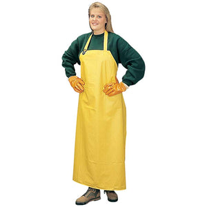 Yellow PVC/Polyester Chemical Apron, 0.35mm Thickness, 35" x 47"
