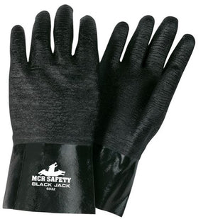 Black Jack 6932 Neoprene Coated Work Gloves, Multi-Dipped, Etched Rough Neoprene, 12 Inch Length, Large (1 Pair)