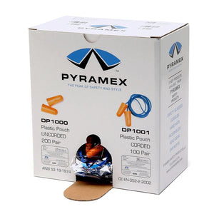 Pyramex DP1000 Orange Disposable Uncorded Earplugs, Box of 200 Pairs
