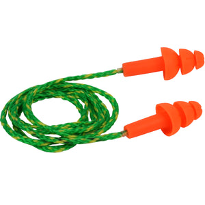 PIP Reusable Thermoplastic Rubber (TPR) Corded Ear Plugs - NRR 25 - 1 Pair