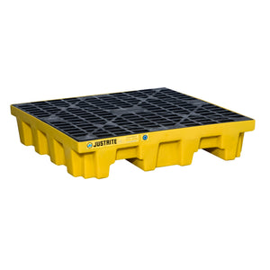 4 Drum Square Spill Control Pallet, Yellow, 28634