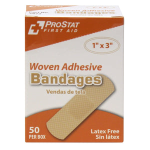 Woven Adhesive Bandage, 1" x 3" 50 Count/Box, 62550