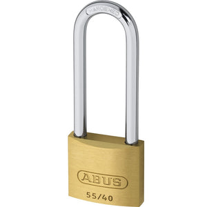 ABUS 55/40HB63 Solid Brass Padlock with Hardened Steel Shackle, 1 Each