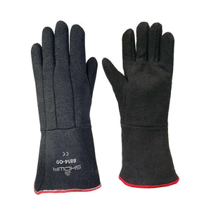 Showa 8814 - 14" Black CharGuard Non-Woven Lined Heat Resistant Gloves (1 Pair)