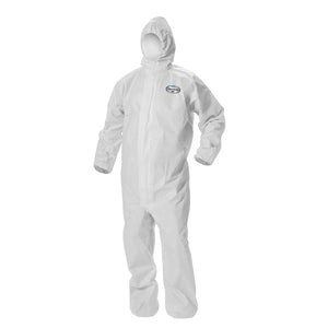 Kleenguard A40 Liquid and Particle Protection Disposable Coveralls, Zipper Front with Elastic Wrist, Ankles and Hood