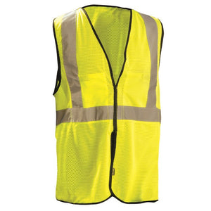Class 2 High Visibility Lime Mesh, 5 Point Breakaway Safety Vest