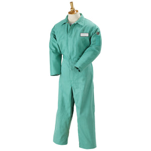 Flame-Resistant Cotton Coverall, Green, F9-32CA/PT