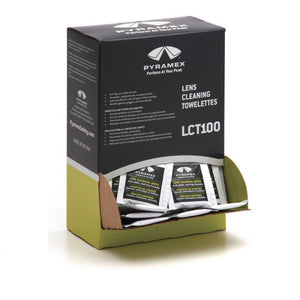 Pyramex LCT-100 Lens Cleaning Towelettes / Wipes, 100 per Box