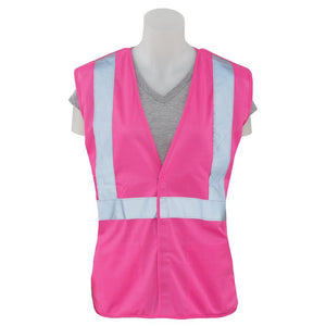 ERB S725 Women's Safety Vest with 2 Pockets, Break-Away Vest, Pink